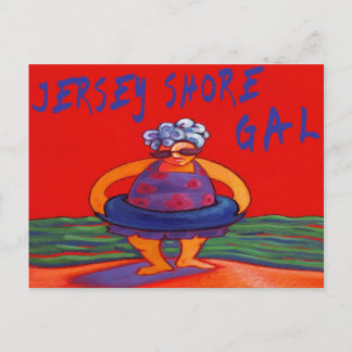 JERSEY SHORE GAL POSTCARD