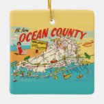 Jersey Shore Ornament<br><div class="desc">A vintage postcard image of Ocean County New Jersey repurposed as a ceramic ornament.</div>