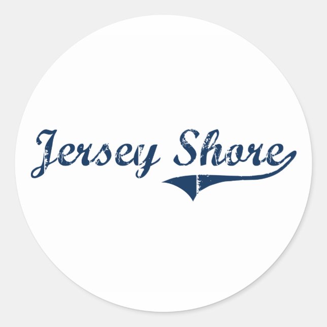 Jersey Shore Pennsylvania Classic Design Classic Round Sticker (Front)