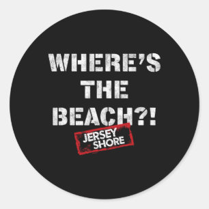 Jersey Shore - Where's The Beach Classic Round Sticker