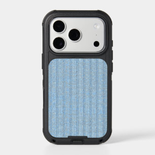 Jersey Stripe Knit Pattern in Baby Blue  iPhone 17 Pro Case
