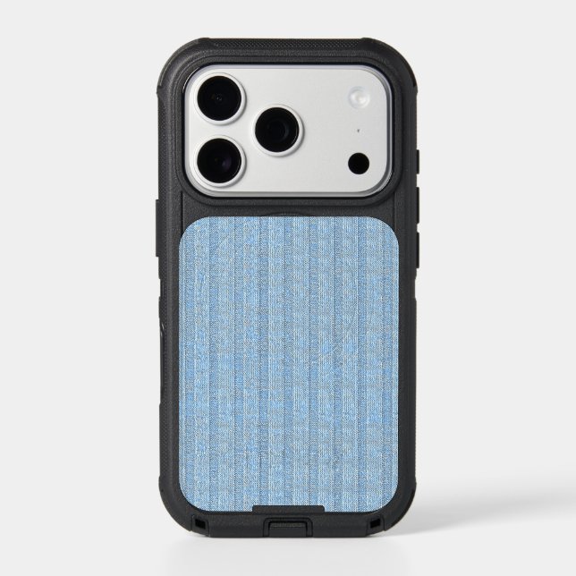 Jersey Stripe Knit Pattern in Baby Blue  Otterbox iPhone Case (Back)