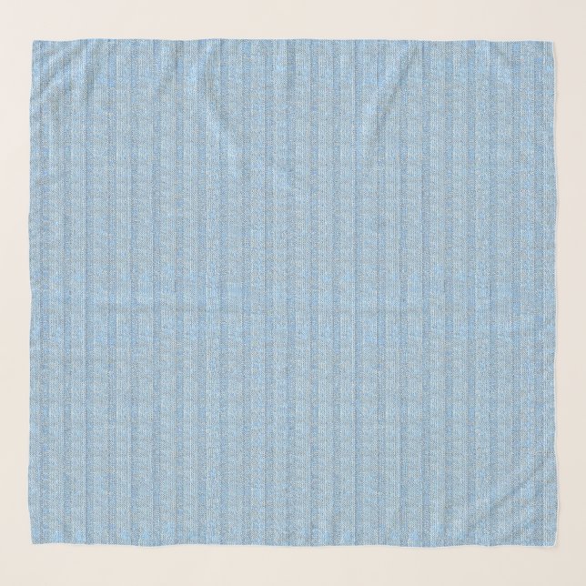 Jersey Stripe Knit Pattern in Baby Blue  Scarf (Front)