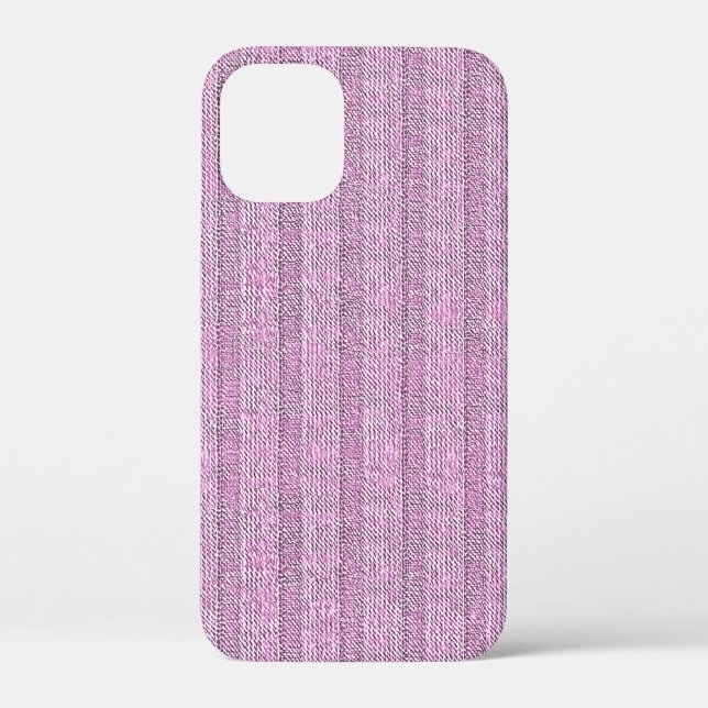 Jersey Stripe Knit Pattern in Powder Pink Case-Mate iPhone Case (Back)