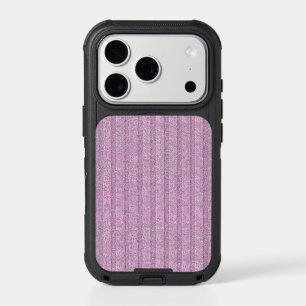 Jersey Stripe Knit Pattern in Powder Pink iPhone 17 Pro Case
