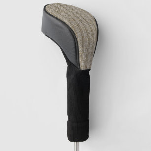 Jersey Stripe Knit Pattern in Soft Beige Golf Head Cover
