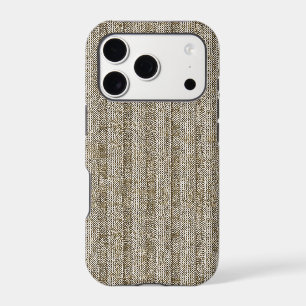 Jersey Stripe Knit Pattern in Soft Beige iPhone 17 Pro Case