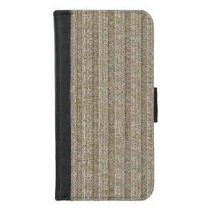 Jersey Stripe Knit Pattern in Soft Beige iPhone 8/7 Wallet Case