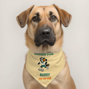 Jersey Style Custom Toucan Football Little Kicker Pet Bandana Collar