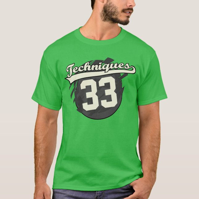 Jersey Style Personalized Techniques Double Sided T-Shirt (Front)