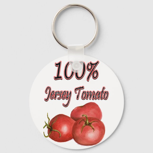 Jersey Tomatoes 100% Keychain (Front)