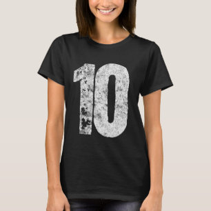 Jersey Uniform #10, Large Number Graphic T-Shirt