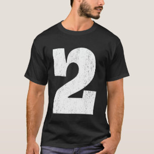 Jersey Uniform #2, Large Number Graphic T-Shirt