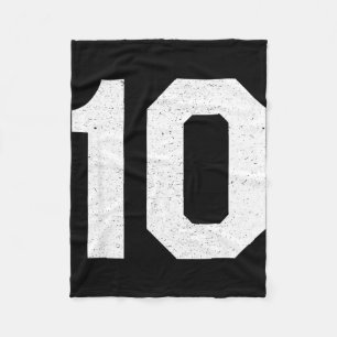 Jersey uniform number #10 10th birthday fleece blanket