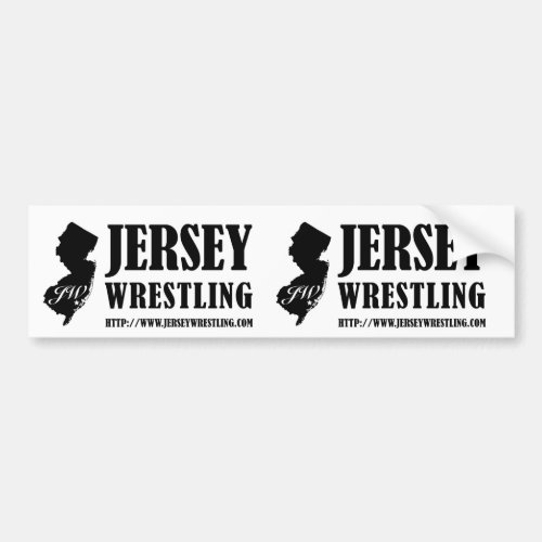 Jersey Wrestling Bumper Sticker