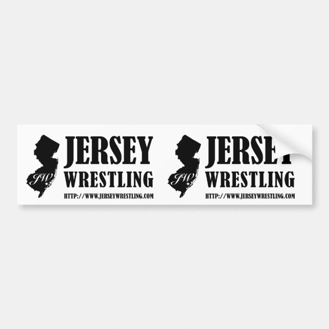 Jersey Wrestling Bumper Sticker (Front)