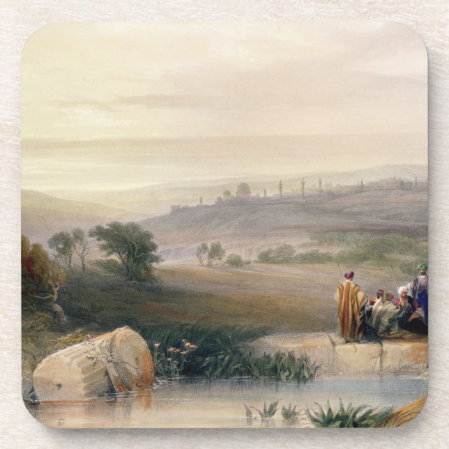 Jerusalem, April 1839, plate 22 from Volume I of ' Beverage Coaster (Front)