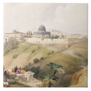 Jerusalem, April 9th 1839, plate 16 from Volume I Ceramic Tile