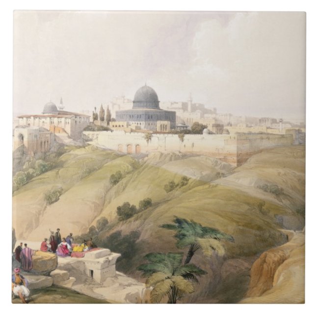 Jerusalem, April 9th 1839, plate 16 from Volume I Ceramic Tile (Front)