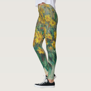 Jerusalem Artichoke Flowers by Claude Monet Leggings