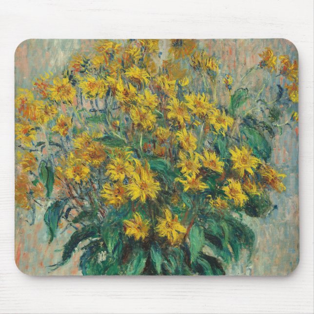 Jerusalem Artichoke Flowers by Claude Monet Mouse Pad (Front)