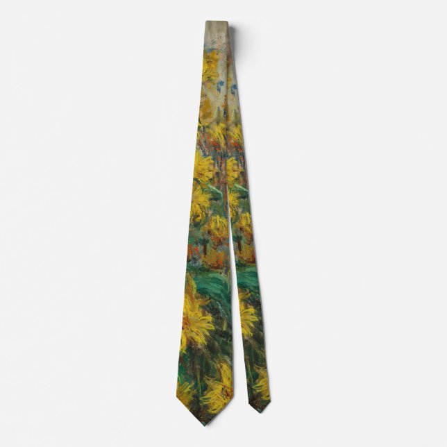 Jerusalem Artichoke Flowers - Claude Monet Neck Tie (Front)
