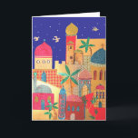 Jerusalem City Colorful Art Card<br><div class="desc">jerusalem, ‘old city’, islam, islamic, jewish, judaism, jew, jews, israel, colorful, multicolor, bright, muslim, domes, dome, architecture, city, town, birds, night, doves, peace, shalom, middle east, arabian, arabic, arabic, gold, ancient, religion, rock, judaic, mosque, biblical, bible, cityscape, landscape, art, artistic, collage, israeli, yerushalayim, temple, mount, souvenir, mediterranean, tourism, "rosh hashana",...</div>