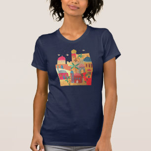 Jerusalem City Colorful Art T-Shirt