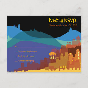 JERUSALEM CITY of GOLD Bar Bat Mitzvah Reply Card