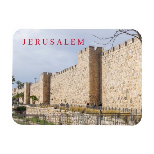 Jerusalem City Walls view fridge magnet