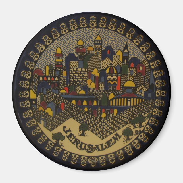 Jerusalem Cityscape Magnet (Front)