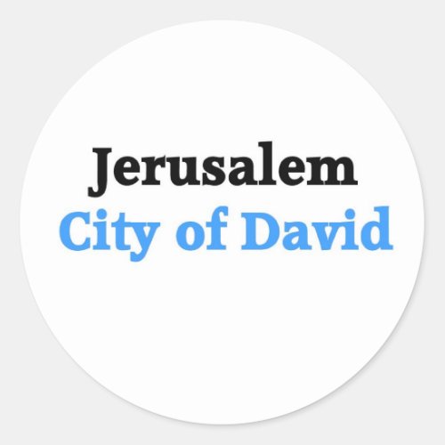 Jerusalem Classic Round Sticker