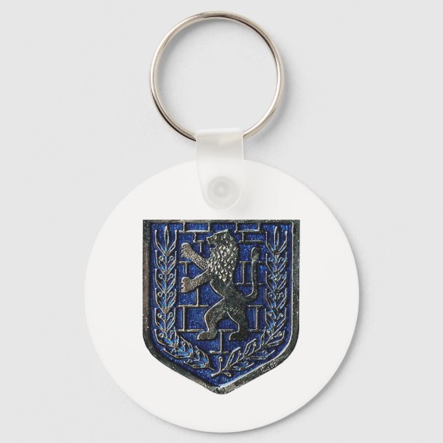 Jerusalem Crest Blue Keychain (Front)