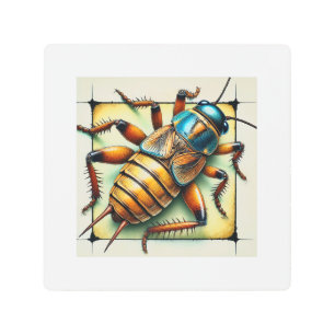 Jerusalem cricket 061024IREF231 - Watercolor Metal Print