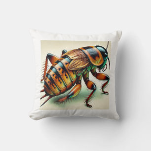 Jerusalem cricket 130924IREF210 - Watercolor Throw Pillow