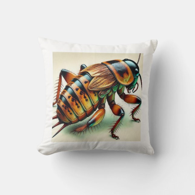 Jerusalem cricket 130924IREF210 - Watercolor Throw Pillow (Front)