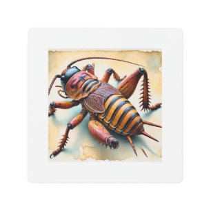 Jerusalem cricket 190924IREF204 - Watercolor Metal Print