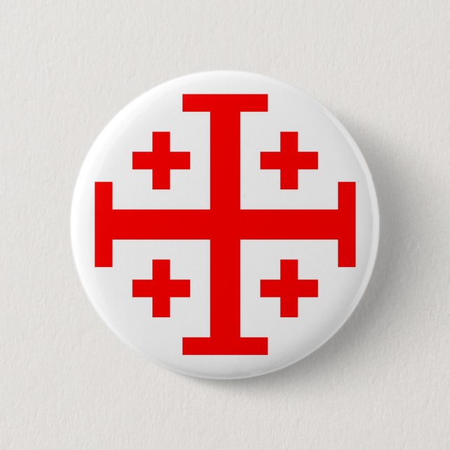 Jerusalem Cross Button (Front)