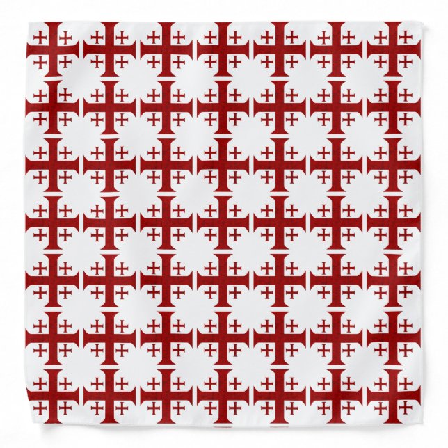 Jerusalem Cross, Distressed Bandana (Front)