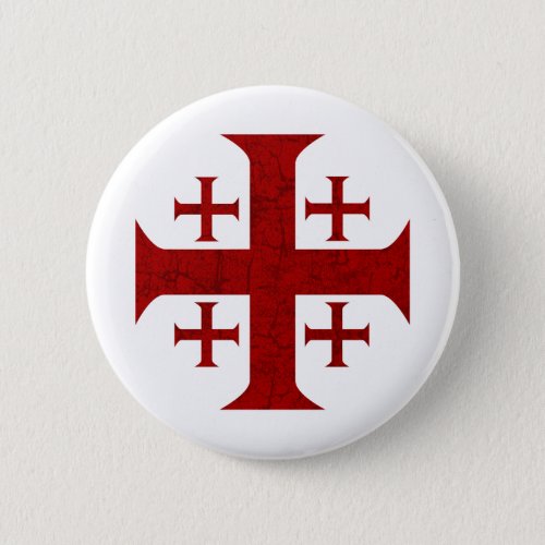 Jerusalem Cross Distressed Button