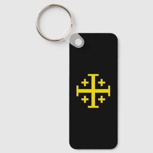 Jerusalem Cross Five‑Fold Cross of Christ Keychain