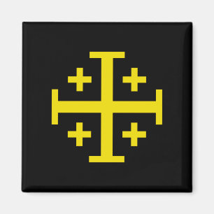 Jerusalem Cross Five‑Fold Cross of Christ Magnet