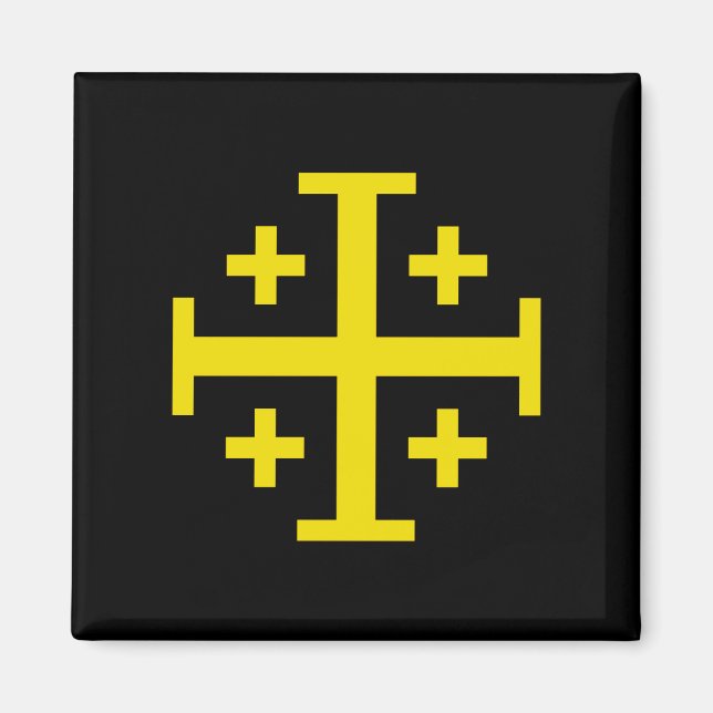 Jerusalem Cross Five‑Fold Cross of Christ Magnet (Front)