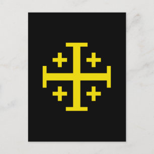Jerusalem Cross Five-Fold Cross of Christ Postcard