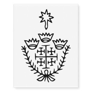 Jerusalem Cross historical pilgrimage tattoo stamp