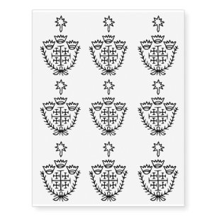 Jerusalem Cross historical pilgrimage tattoo stamp