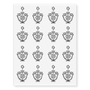 Jerusalem Cross historical pilgrimage tattoo stamp