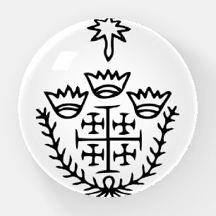 Jerusalem Cross historical pilgrimage tattoo stamp Paperweight