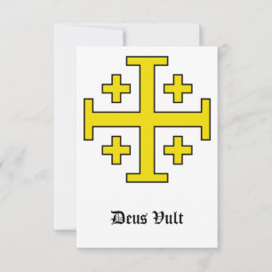 Jerusalem Cross Holy Card