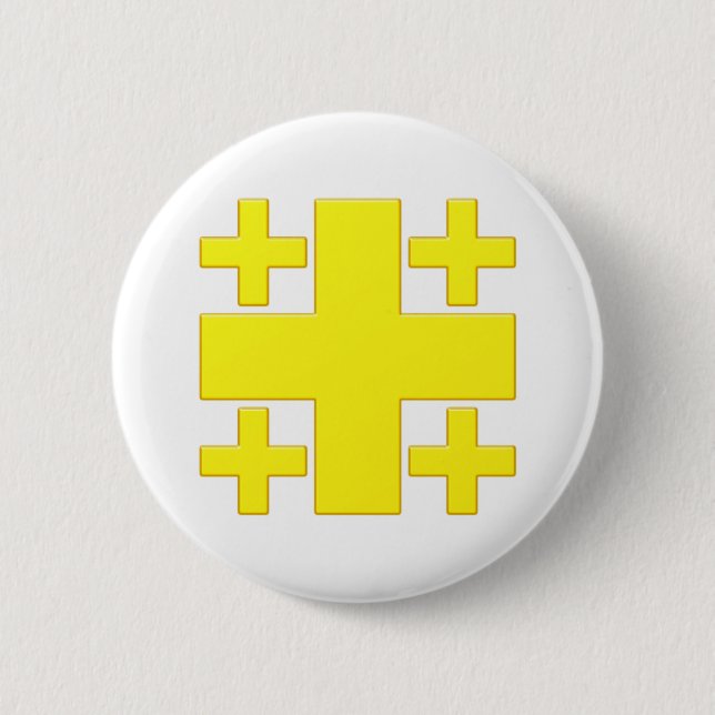 Jerusalem cross Jerusalem Button (Front)